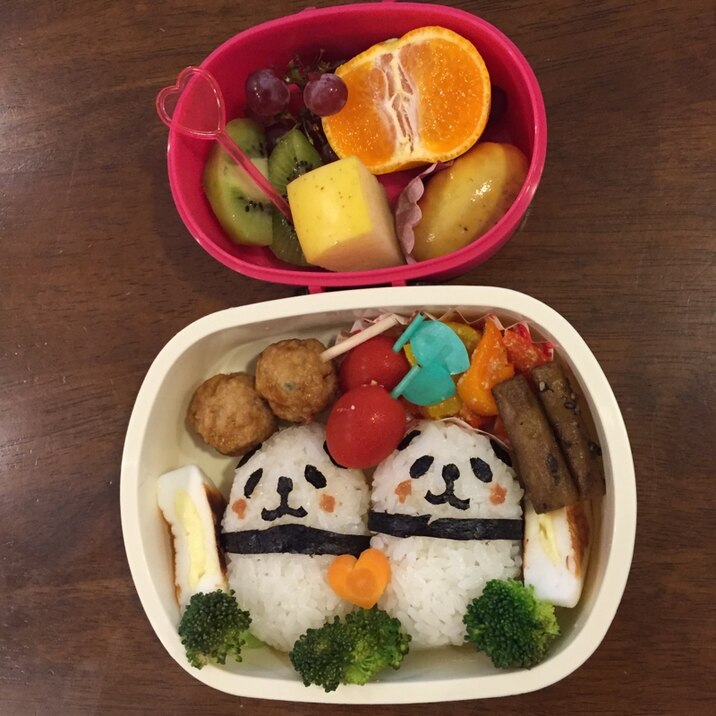 簡単キャラ弁当♡パンダちゃん♡